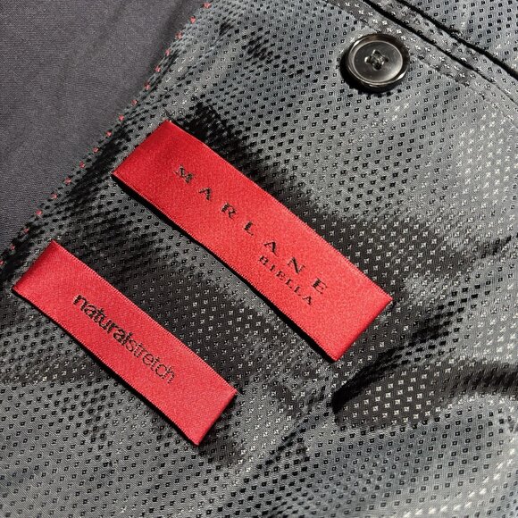 Hugo Boss Diesselstrasse Slim Fit Suit Navy Blue Size 38R W35" 100% Wool Marlane - Picture 2 of 16